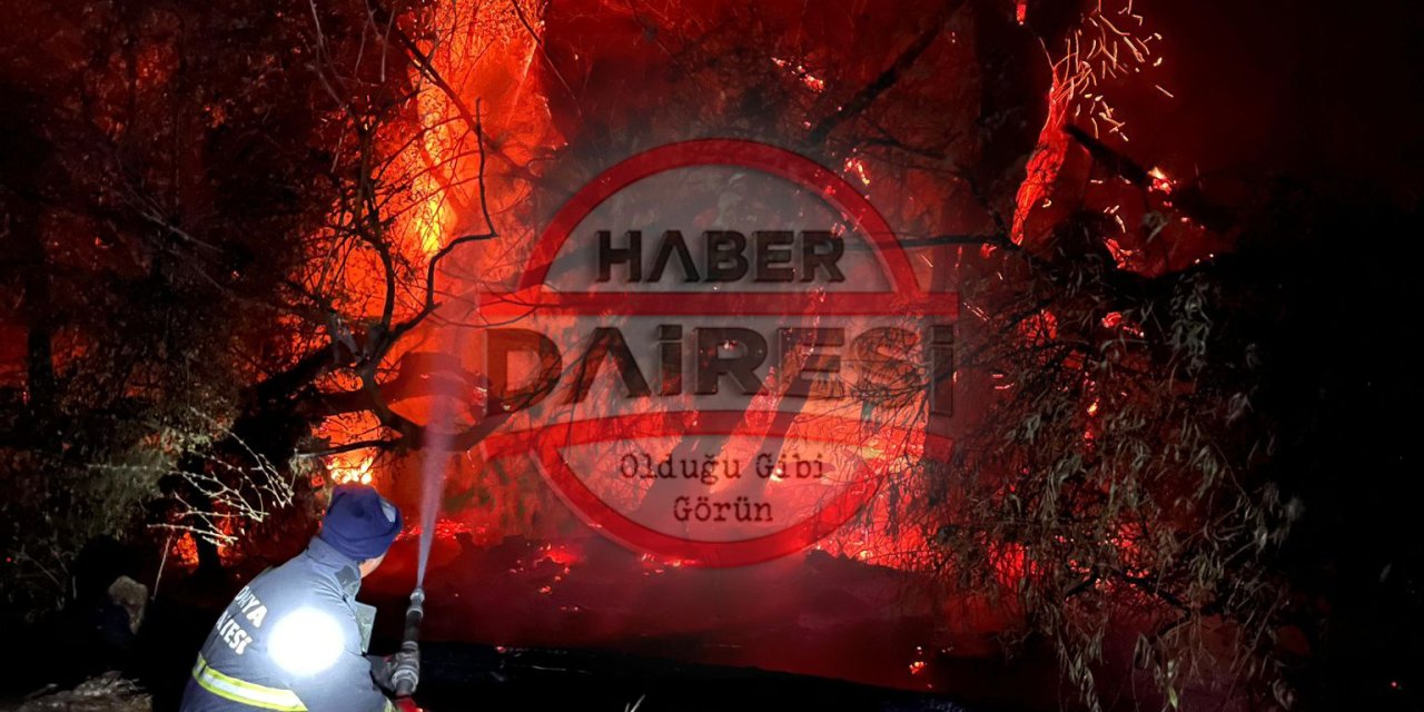 Konya’da itfaiye ekiplerini alarma geçiren yangın