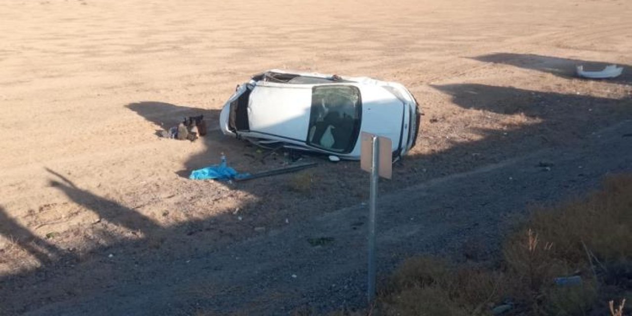 Konya’da takla atan araçtaki 6 kişi yaralandı