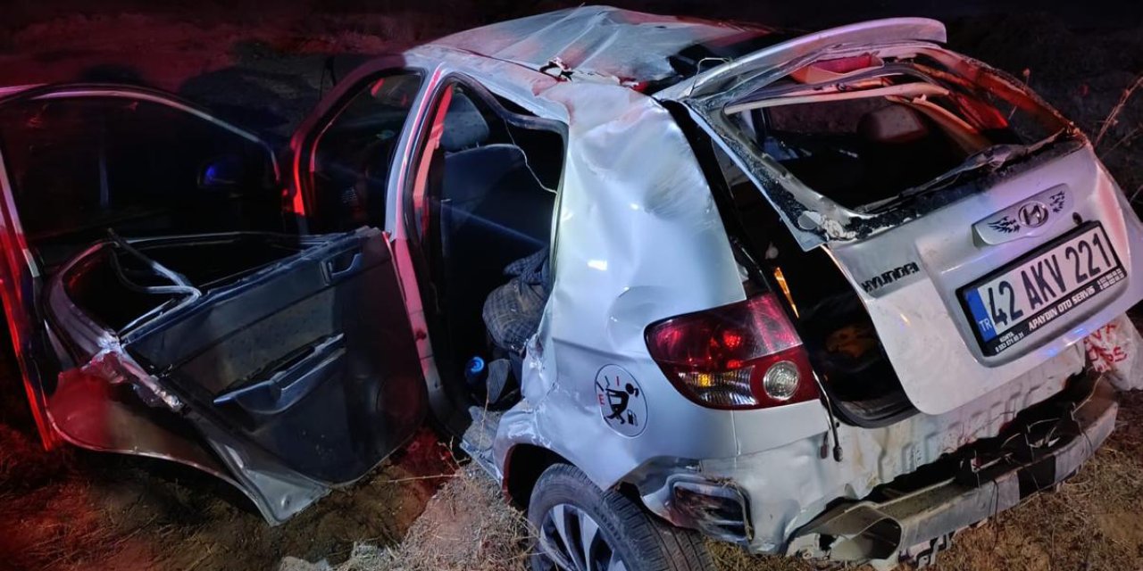 Konya’da otomobil devrildi! Ahmet Şimşek öldü, 3 yaralı var