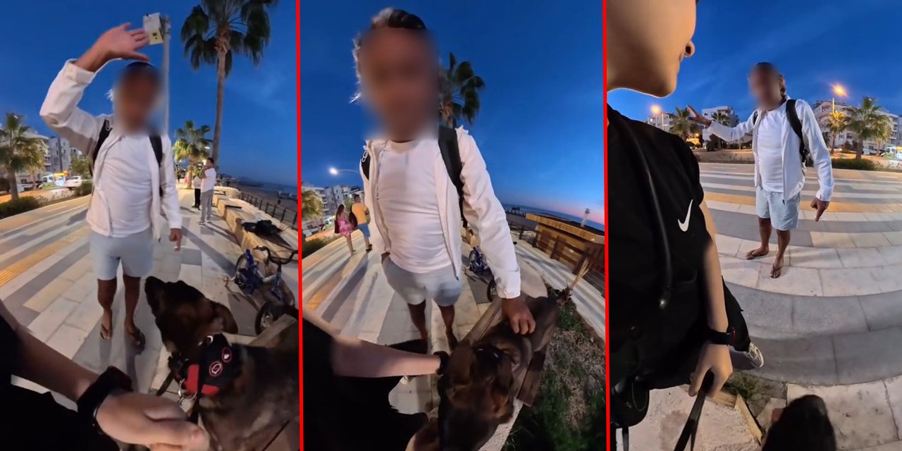 Bankta köpeğiyle oturan kız çocuğu hayatının şokunu yaşadı: Keserim!