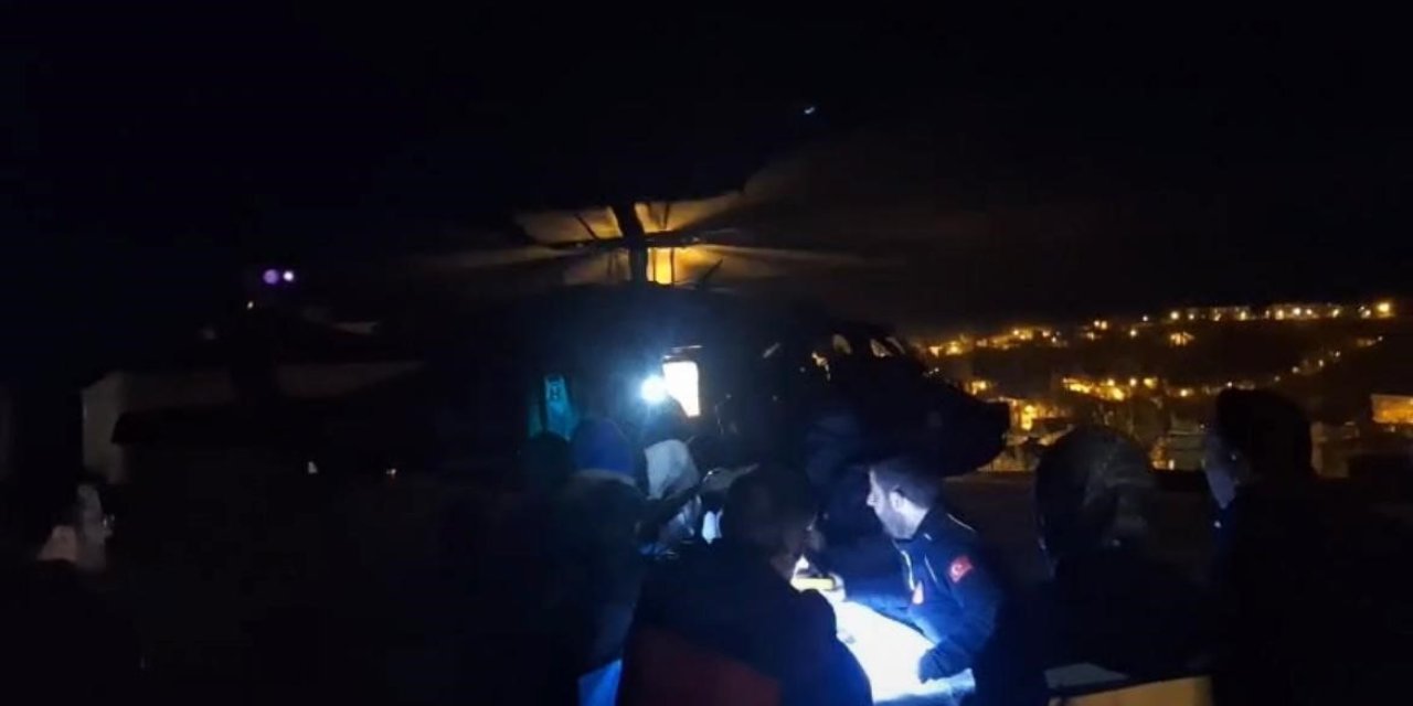 4 metre yüksekten düşen genci, jandarma helikopteri kurtardı