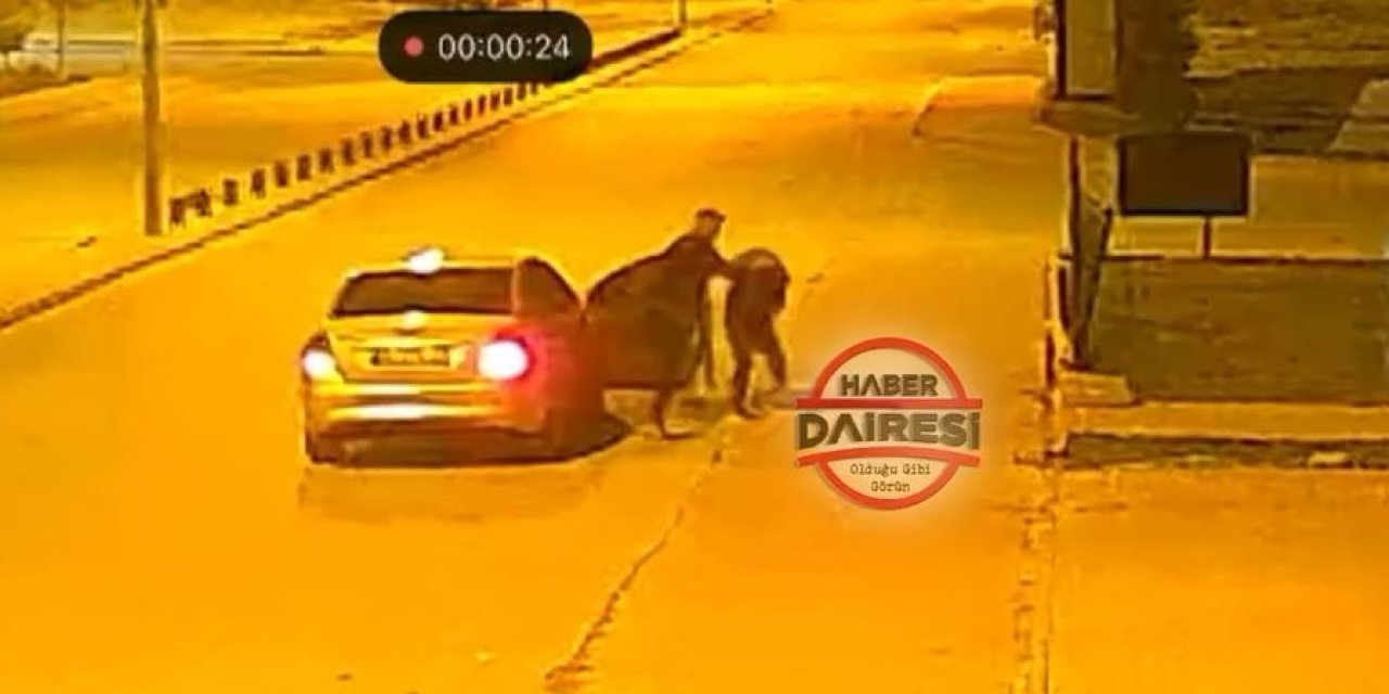 Görüntü Konya’dan! Öfkesini önce araba sonra kadından aldı