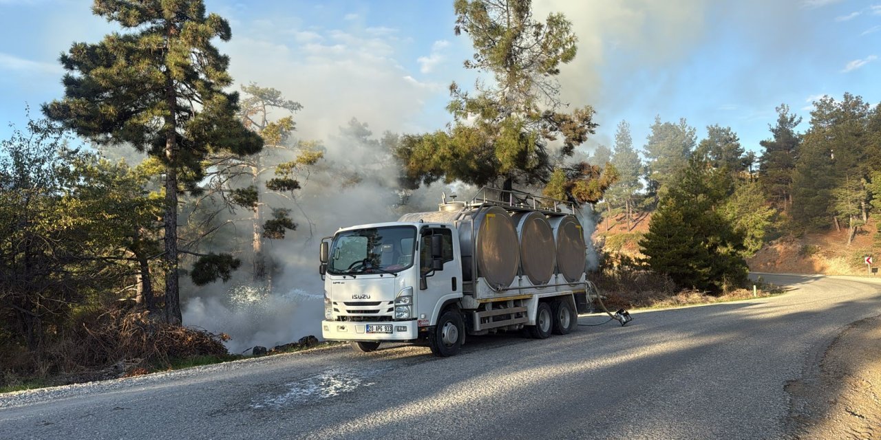 Orman yangınını süt sıkarak durdurdu