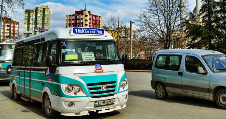 Konya’da minibüsçü esnafı Pazar günü evde kalma kararı aldı