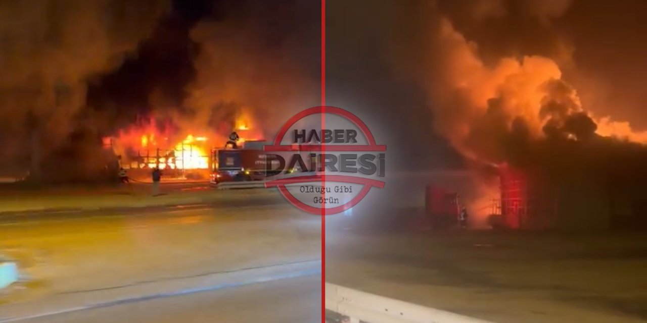 Konya’da sanayi sitesinde büyük yangın