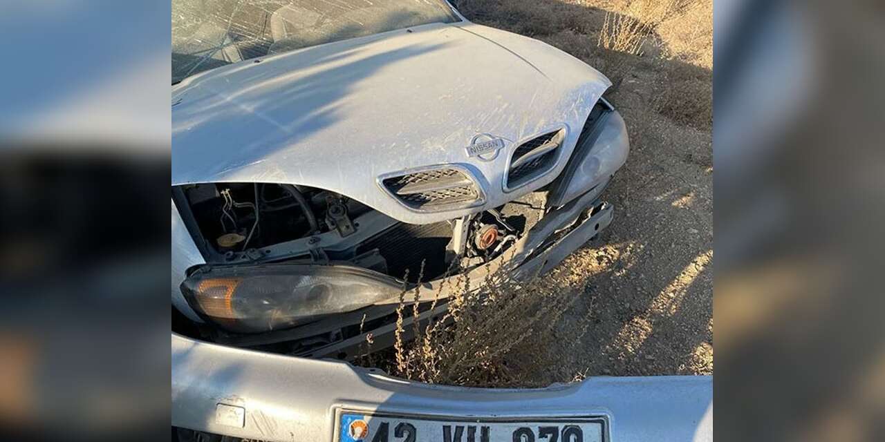 Konya’da otomobil şarampole yuvarlandı! 4 ağır yaralı var