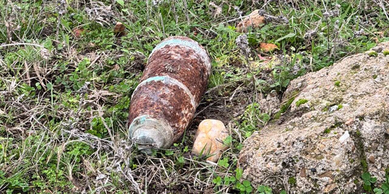 Mantar ararken patlamamış top mermisi buldular