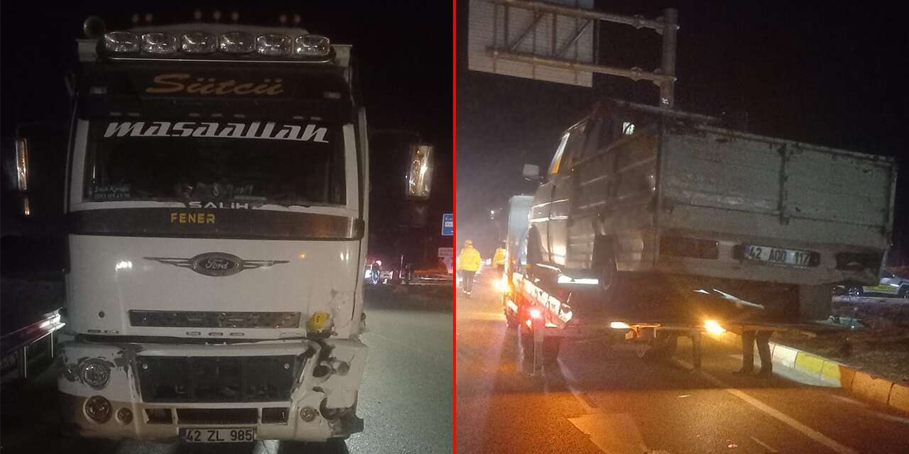 Konya’da kamyon ile ticari araç çarpıştı: 1 ölü