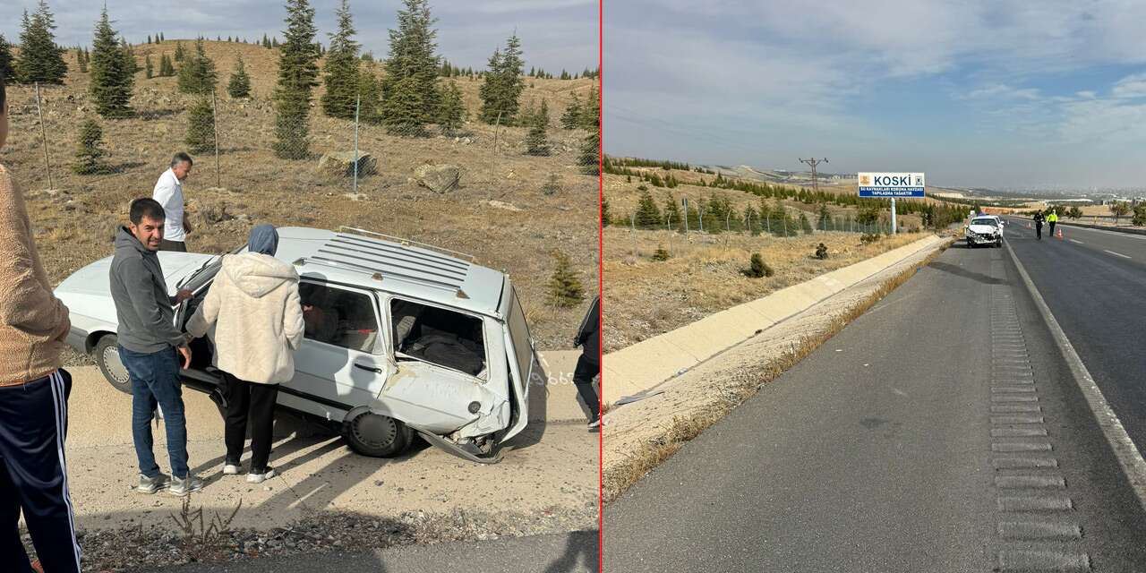Konya Seydişehir yolunda iki araç çarpıştı! Durumu ağır