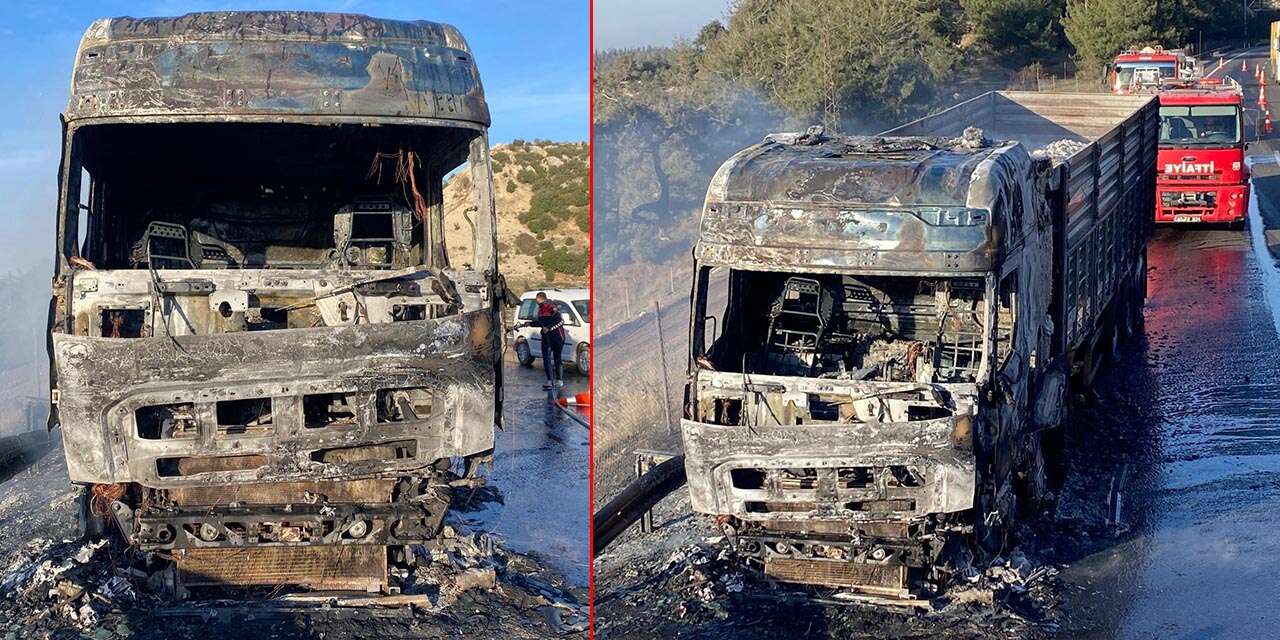 TAG Otoyolunda TIR alev topuna döndü! O anlar kameralara yansıdı