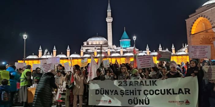 Konyalı çocuklar şehit Rim için yürüdü