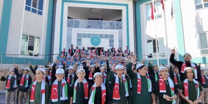 Konya’da imam hatip ortaokulu öğrencileri İsrail’e böyle tepki gösterdi