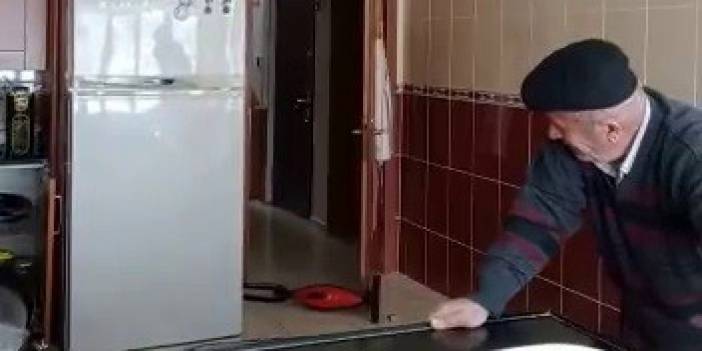 Depreme 7’nci katta yakalandılar! Panik anları kamerada