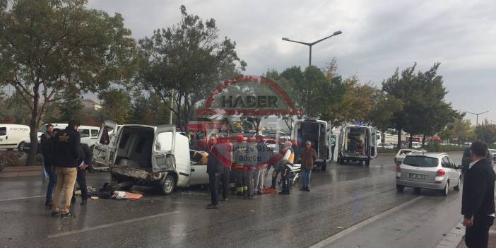 Konya’da zincirleme kaza! 8 araç birbirine girdi, yaralılar var