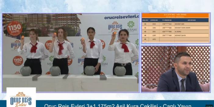Oruç Reis Evleri Kura Çekilişi I CANLI
