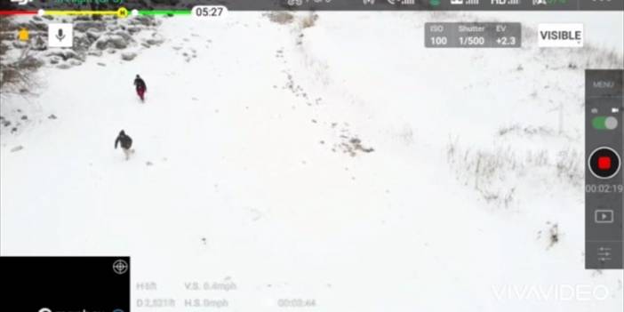 Konya'da mahsur kalan besicilere gıda ve ilaç 'drone' ile ulaştırıldı