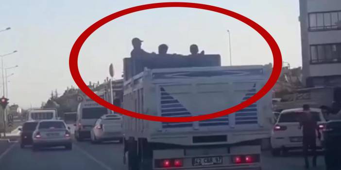 Konya'da kamyonet üzerinde ölümüne yolculuk