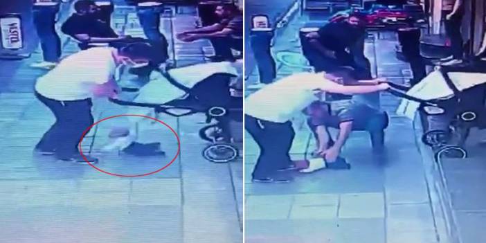 Bebeği arabadan düşürdü, yaşadığı şokla ne yapacağını bilemedi