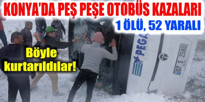 Konya’daki otobüs kazasında can pazarının görüntüleri ortaya çıktı