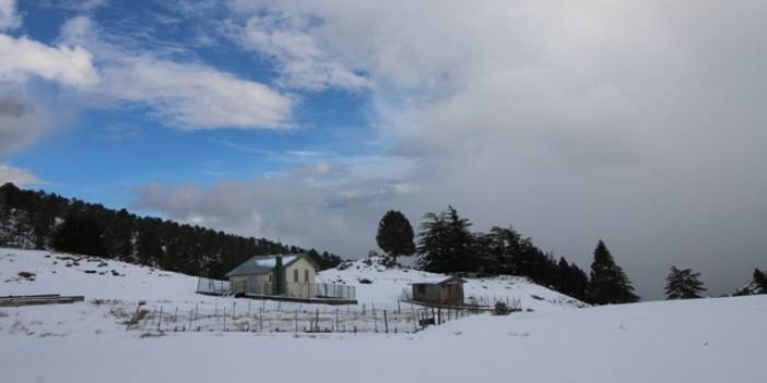 Kar yağdığını duyan Konyalı doğaseverler Toroslar’a koştu