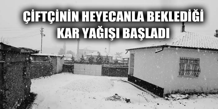 Konya'da beklenen kar yağışı başladı!
