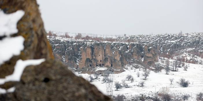 Konya'daki Antik Kentte beyaz örtü