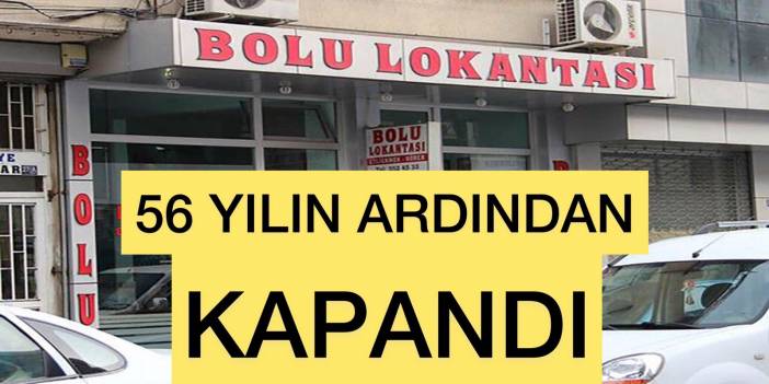 Konya’nın ünlü Bolu Lokantası kapandı