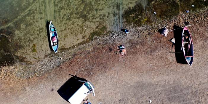 Kuraklık Konya'daki gölü bu hale getirdi