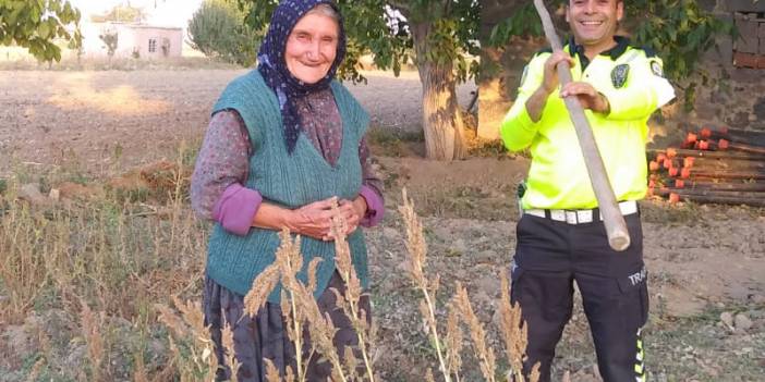 Konya polisinden 'dua alan' davranış