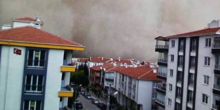 Korku filmi gibi! Kum fırtınası böyle görüntülendi