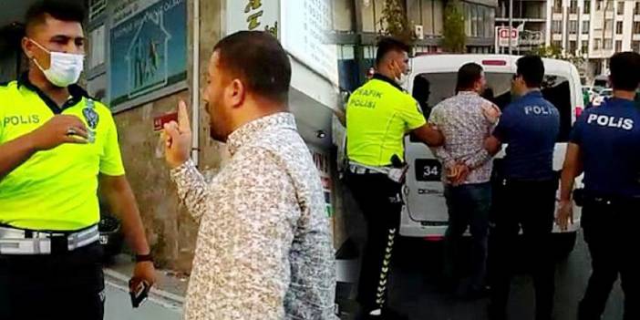 Trafik polisini böyle tehdit etti: En son birinizi öldüreceğim!