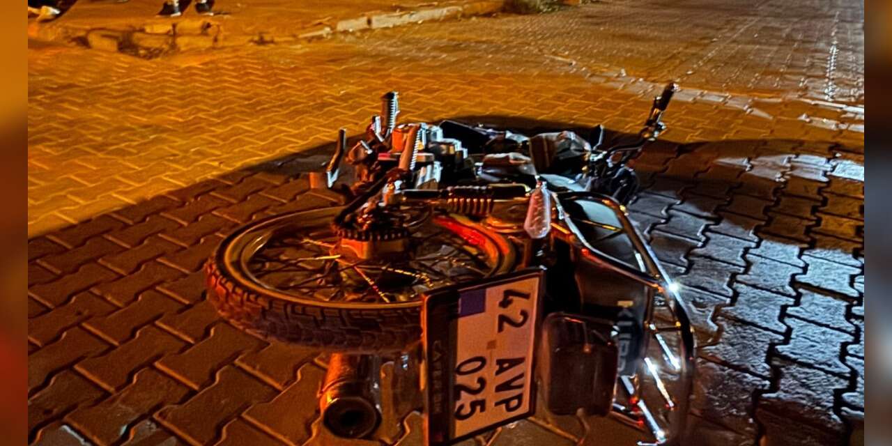 Konya’da otomobil ile motosiklet çarpıştı! 2 yaralı var