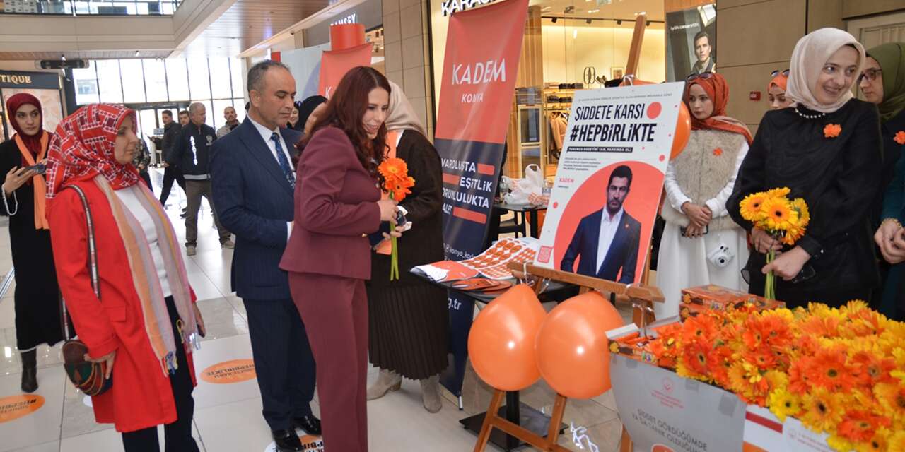 Konya kadına şiddetle mücadele için toplandı