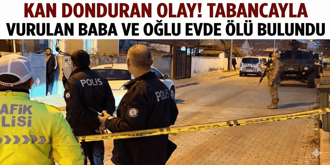 Kan donduran olay! Tabancayla vurulan baba ve oğlu evde ölü bulundu