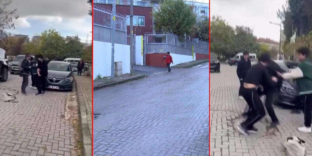 Okul çıkışında dehşet! O anlar kamerada