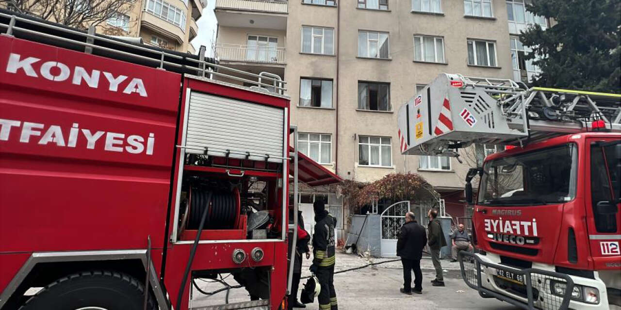 Konya’da 5 katlı binada kombi patladı