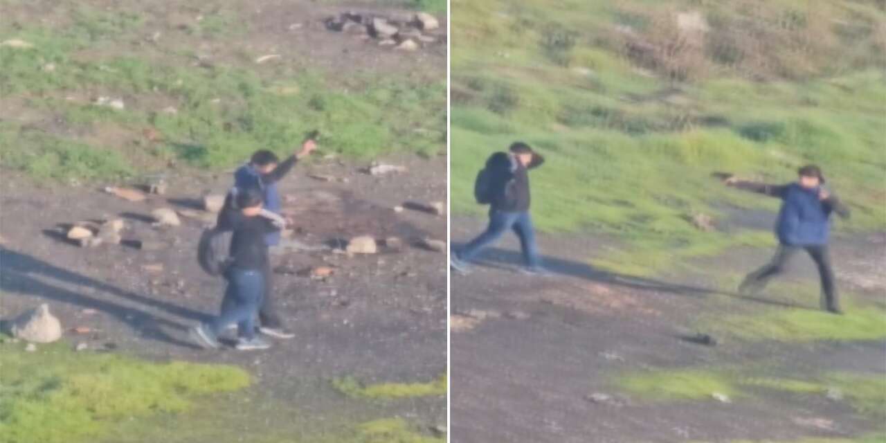 İkisi de çocuk! Okulun yanında birbirlerine silah çekip ateş ettiler