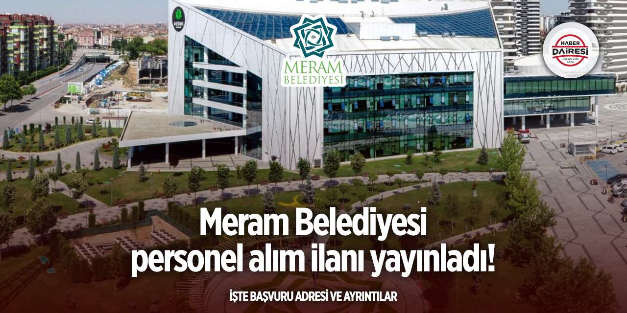 Meram Belediyesi personel alımı 2025 - 2026