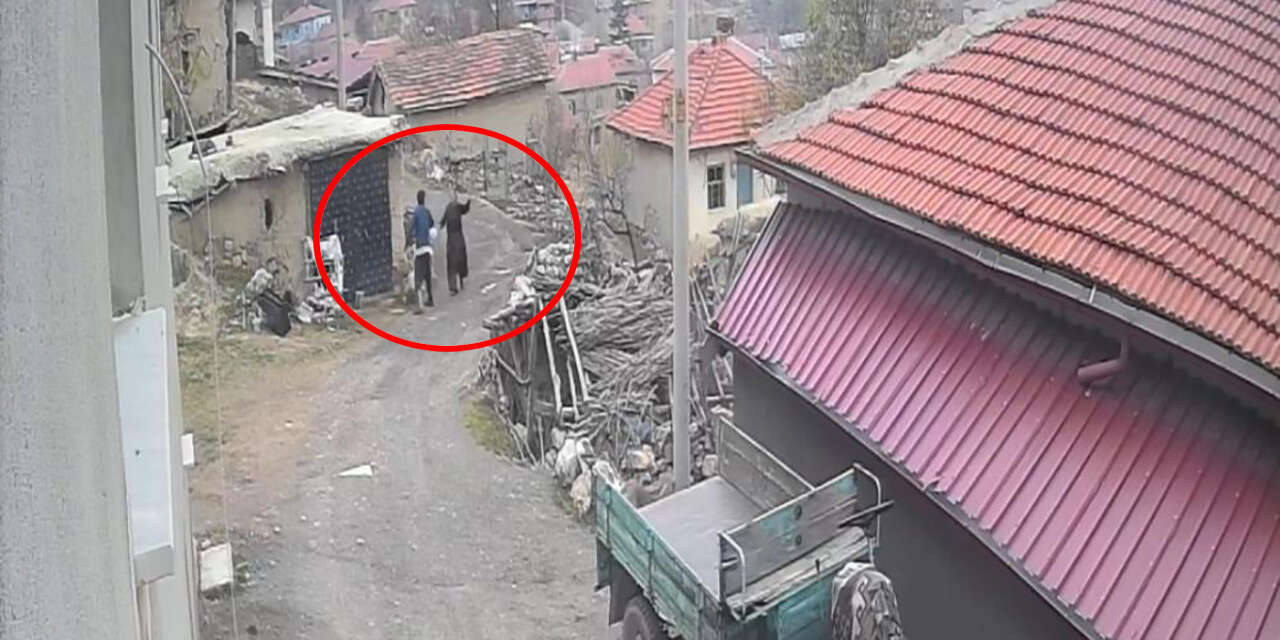 Köyde kadına şiddet kamerada! Sopa ve tekmeyle dövdü