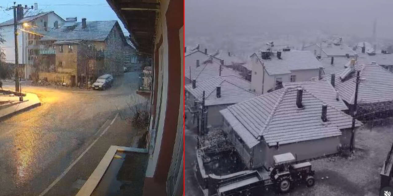 Konya merkezde yağmur, ilçelerde kar yağıyor