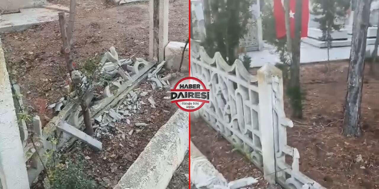 Konya’daki şehitlikte vicdanları yaralayan manzara