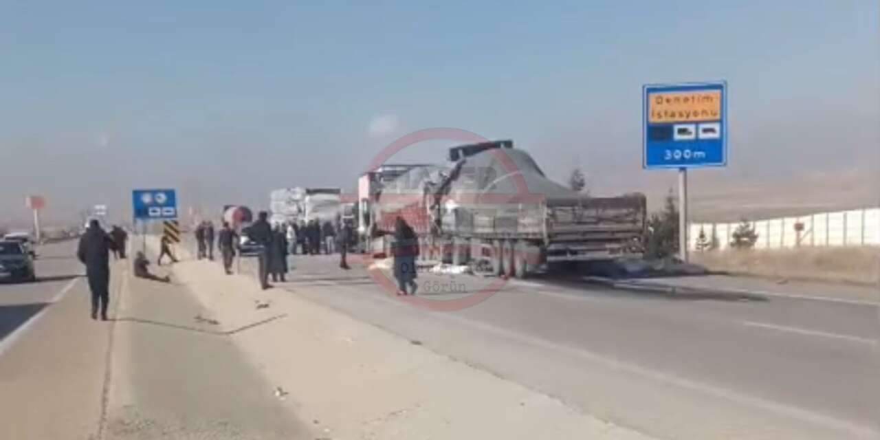 Konya’da 4 TIR’ın karıştığı zincirleme kaza! Yaralılar var
