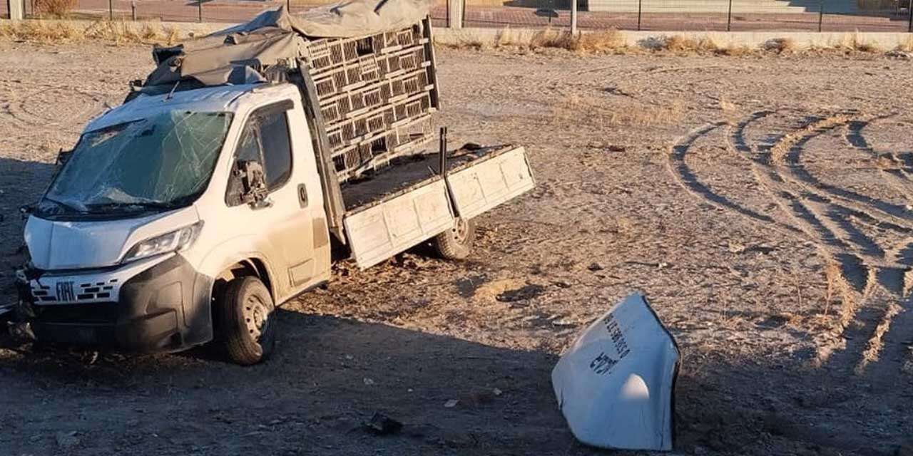 Konya’da kontrolden çıkan araç şarampole devrildi