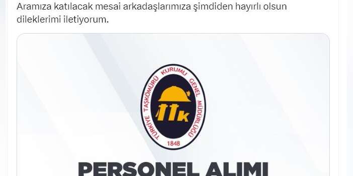 TTK, 263 yeni personel alacak