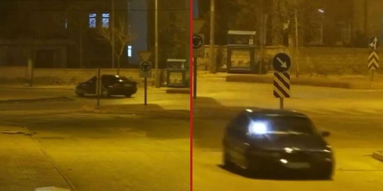 Konya’da kavşakta tehlikeli hareketler! Farlarını kapatıp drift attı