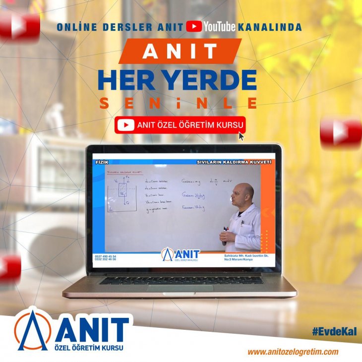 Anıt Özel Öğretim Kursu eğitime verilen arada online derslere başladı