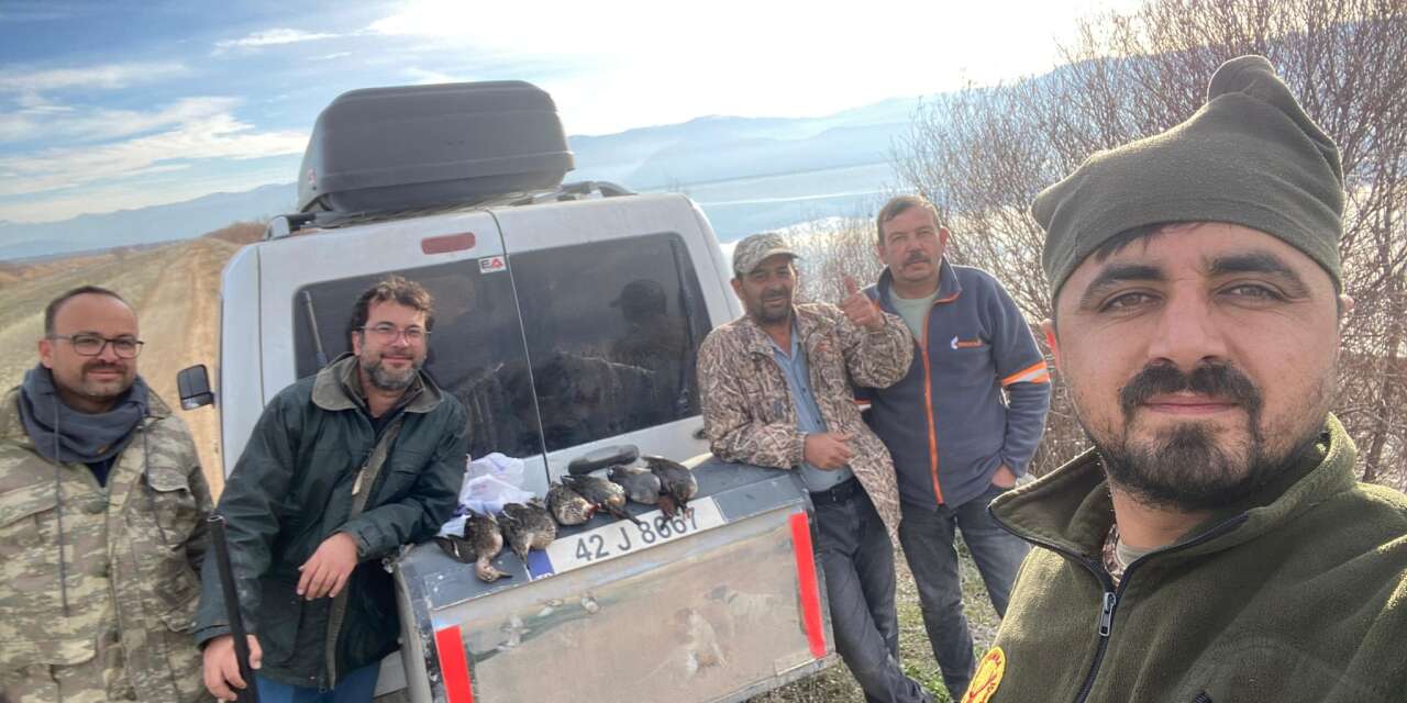 Konya Çumra’da avcılardan doğa mesajı