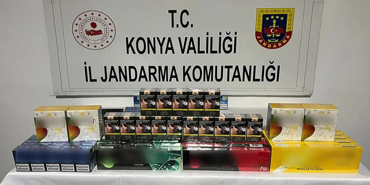 Konya’nın bir ilçesinde aynı gün iki ayrı kaçak sigara operasyonu