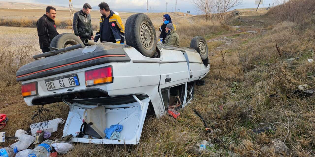 Cenazeye giderken tarlaya uçtular! 2 yaralı var