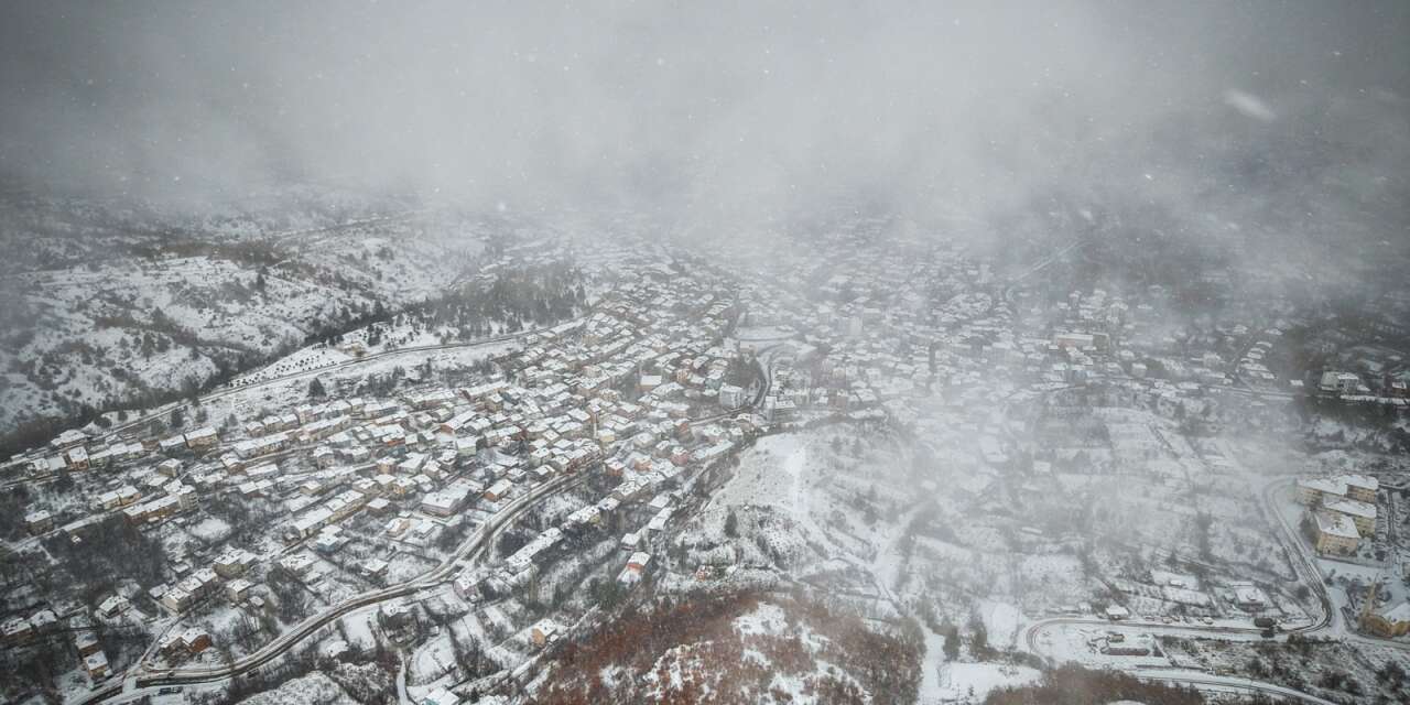 Konya’nın bu ilçesine kar çok yakıştı